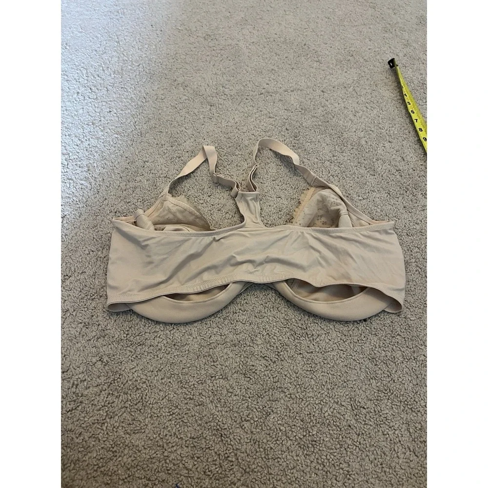 Delimira‎ Front Close Racerback Underwire Lace Trim Bra Nude Tan W657B 44F